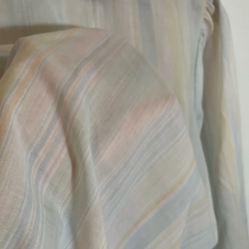 Retro Pastel GrannyCore House Coat Gown, Vintage Pleated Detail, Snap Buttons
